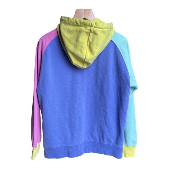 Teddy Fresh LA Streetwear Men’s Pastel Colorblock Hoodie Embroidered Logo Medium - Picture 2 of 10